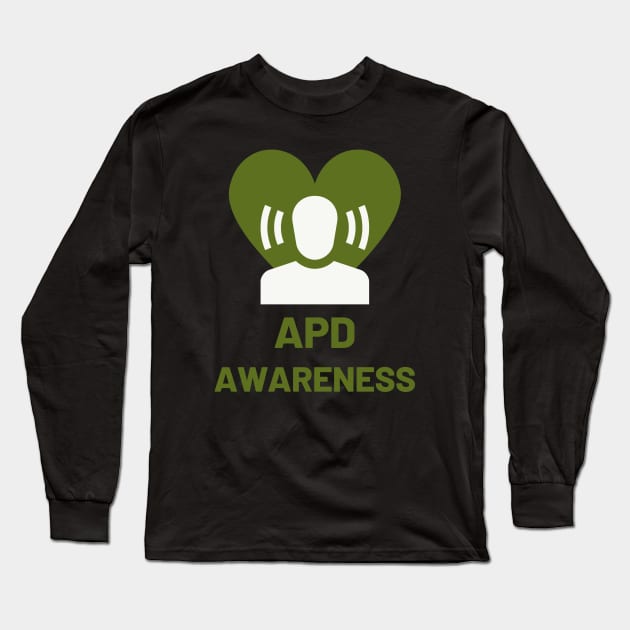 APD Awareness - Auditory Processing Disorder Long Sleeve T-Shirt by Garbled Life Co.